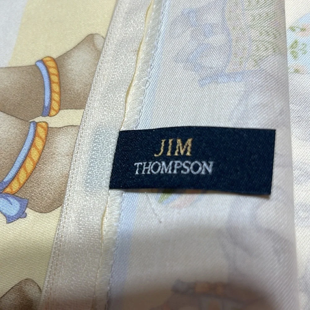 Jim Thompson pillow cover 18”x18” cotton elephant theme